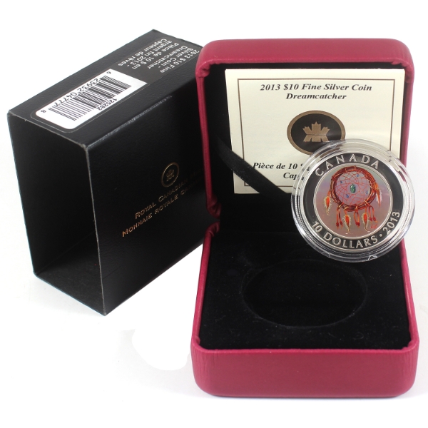 2013 $10 Dreamcatcher 1/2oz .9999 Fine Silver Coin (Tax Exempt)