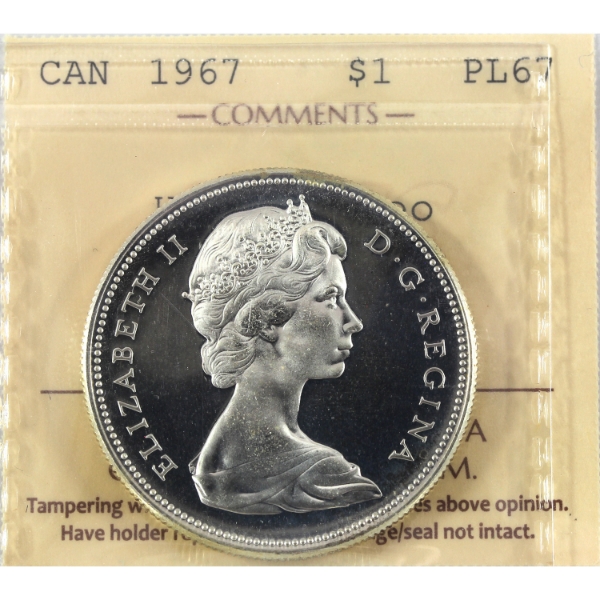 Silver $1 1967 ICCS PL67 Heavy Cameo