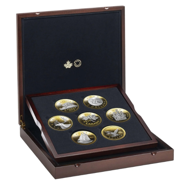 2019 Big Coin 5oz Gold Plated Fine Silver Set (Tax Exempt)