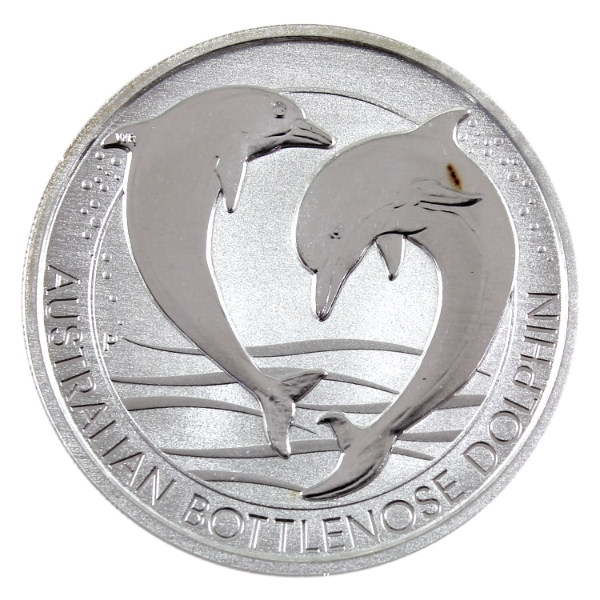 1.5oz Australia 2019 $2 Australian Bottlenose Dolphin .9999 Fine Silver Coin (Tax Exempt)
