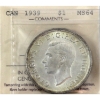 Silver $1 1939 ICCS MS64