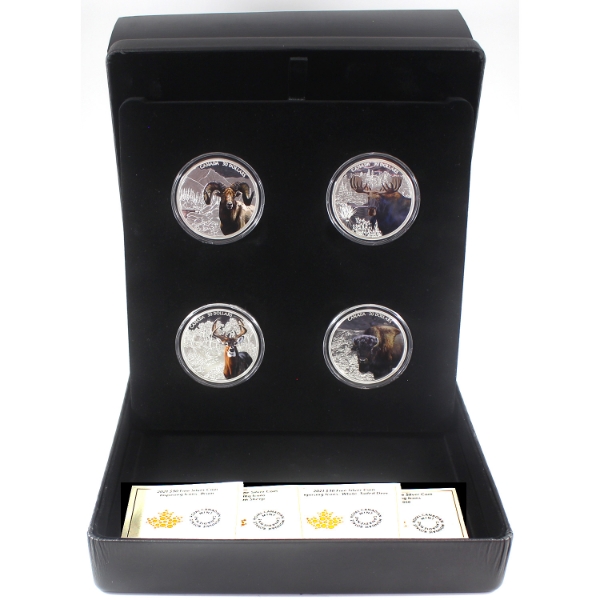 2020-2021 $30 Imposing Icons 4-coin Fine Silver Set w/ Selective Colour (Tax Exempt)