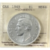 Image 1 : Silver $1 1949 ICCS MS64
