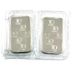 Image 2 : 2x 1oz Johnson Matthey c.1982 TD Bank .999 Silver Bars. 2pcs. *Consecutive, Sealed Together!* 