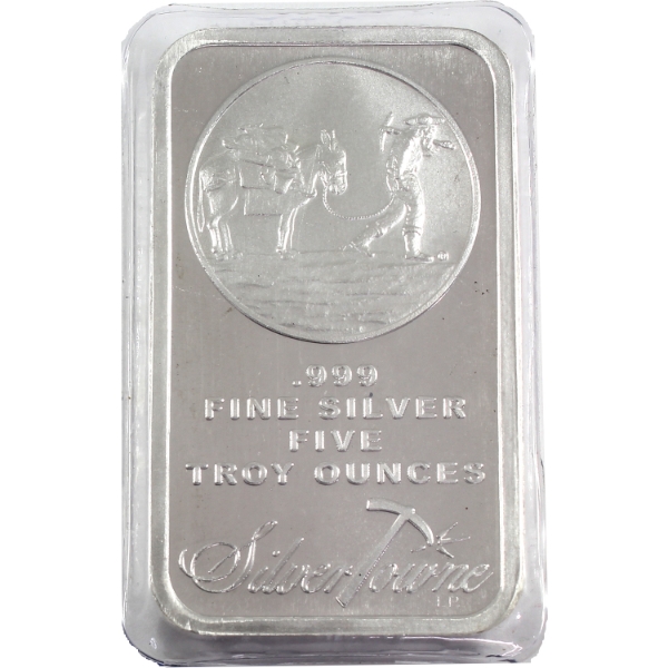 5oz SilverTowne Mint Prospector .999 Fine Silver Bar (Tax Exempt)