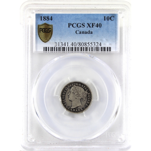 10-cent 1884 PCGS EF40