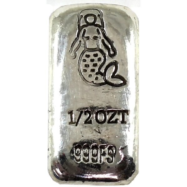 1/2oz RSSC Mermaid .999 Fine Silver Bar (Tax Exempt)