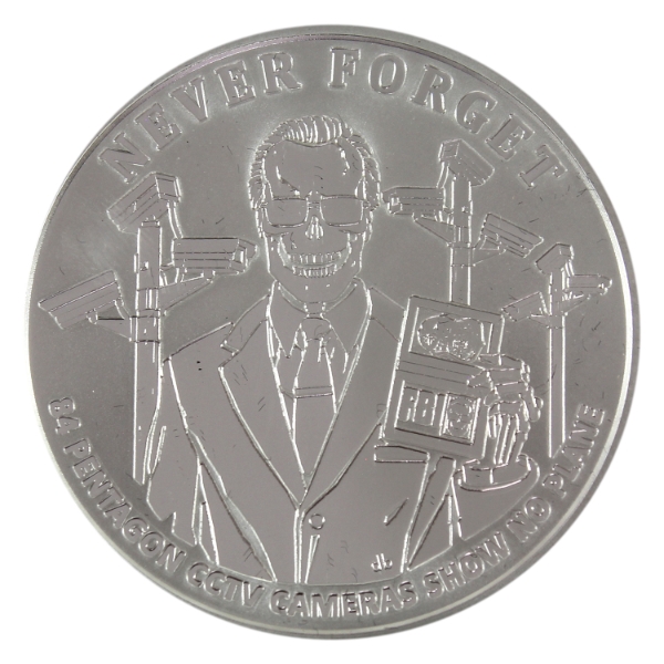 1oz Silver Shield 2017 Never Forget- Pentagon CCTV .999 Fine Silver Round (Tax Exempt)