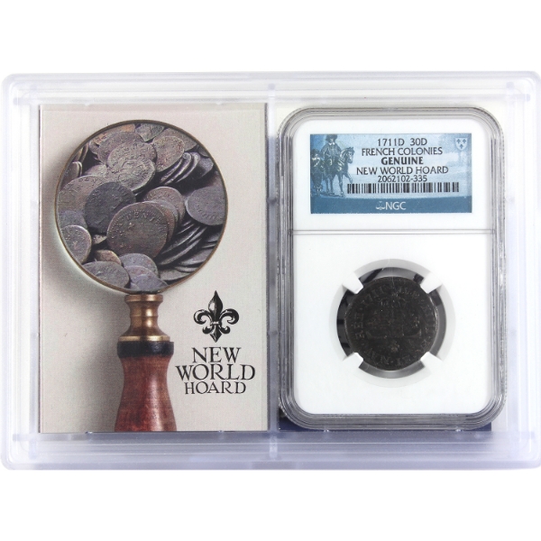 French colonies 1711D 30 Deniers Genuine New World Hoard NGC Certified