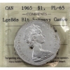 Image 1 : Silver $1 1965 LB B5 (Type 3) ICCS PL65 HC