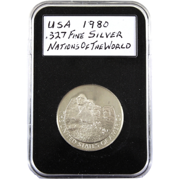 USA 1980 Nations of the World Medal .327 Silver, 31mm