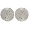 Image 2 : 2x 1oz Niue 2021 $2 Star Wars Millennium Falcon .999 Fine Silver Rounds. 2pcs (tax Exempt)