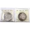 Image 1 : Silver $1 1965 LgeBds Blt5 & SmBds Ptd5 ICCS MS64. 2pcs. 