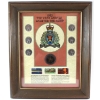 *1973 The Year Canada Saluted the RCMP, 7-coin & 3-stamp Collection in Wooden Display Frame