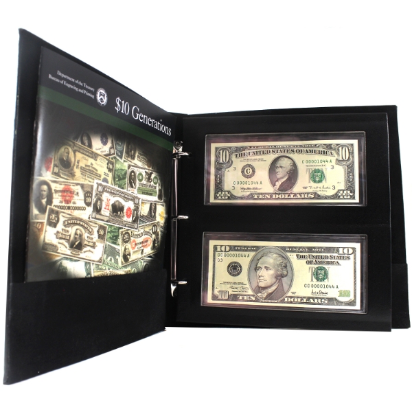 USA $10 Generations Banknote Set 1995, 2001, & 2009 Philadelphia Series