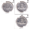 Image 1 : Silver $1 1951, 1952 & 1952 NWL BU (cleaned/scratched). 3pcs
