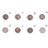 Image 1 : Bulk Lot of 25-cent 1872H-1907 Poor to VG-F in 8-Pocket Sheet. 8pcs.