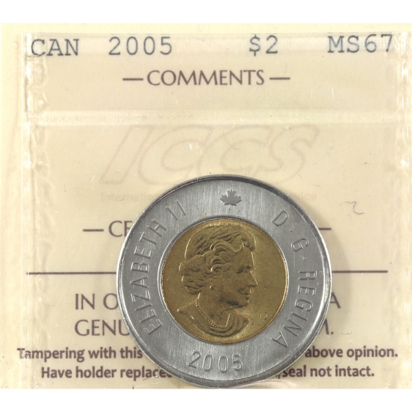 $2 2005 ICCS MS67