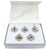 Image 1 : 2015 $10 Colourful Songbirds .9999 Fine Silver 5-Coin Set in Deluxe Box (Tax Exempt)