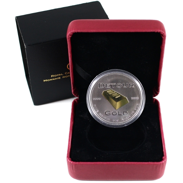 Very Scarce! 2013 Detour Gold- First Gold Pour February 18, 2013 1oz .9999 Fine Silver Round
