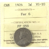 Image 1 : 5-cent 1926 Far 6 ICCS VG10