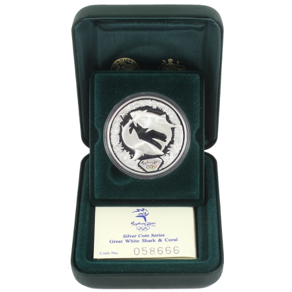 Australia Silver 2000 $5 Sydney Olympics 1oz .999 Fine Silver (Tax Exempt)