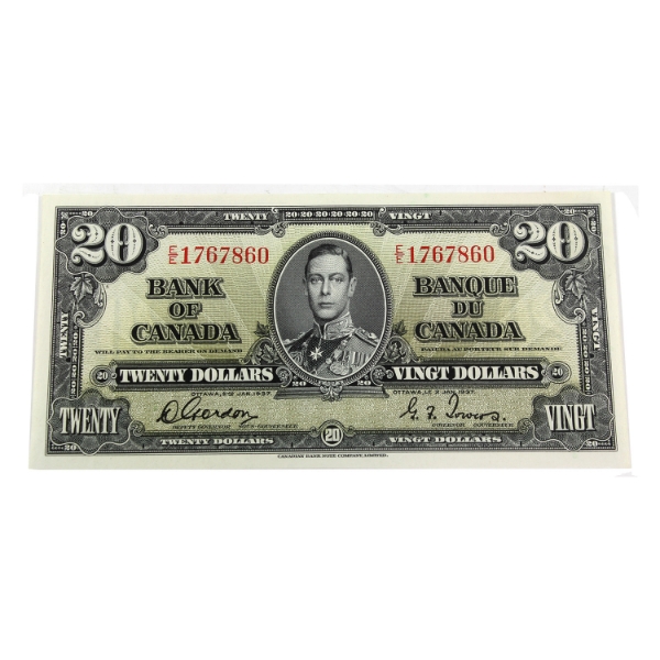 BC-25b 1937 $20 UNC Gordon-Towers SN: E/E1767860