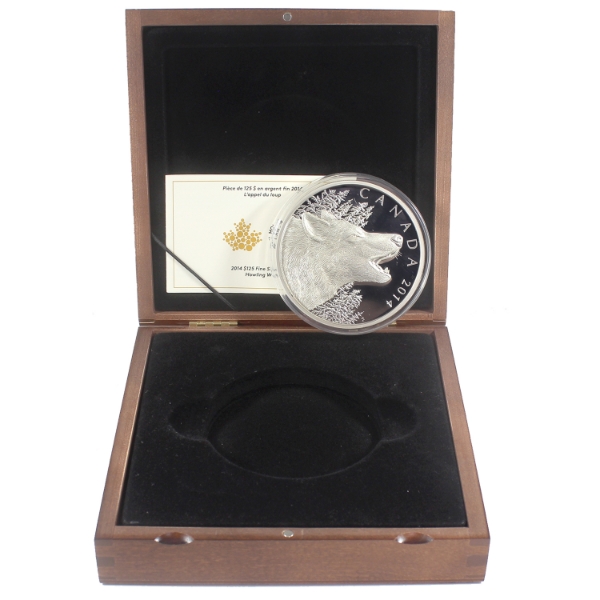 2014 $125 Howling Wolf 1/2 Kilo .9999 Fine Silver 