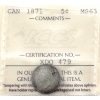 Image 1 : 5-cent 1871 ICCS MS63