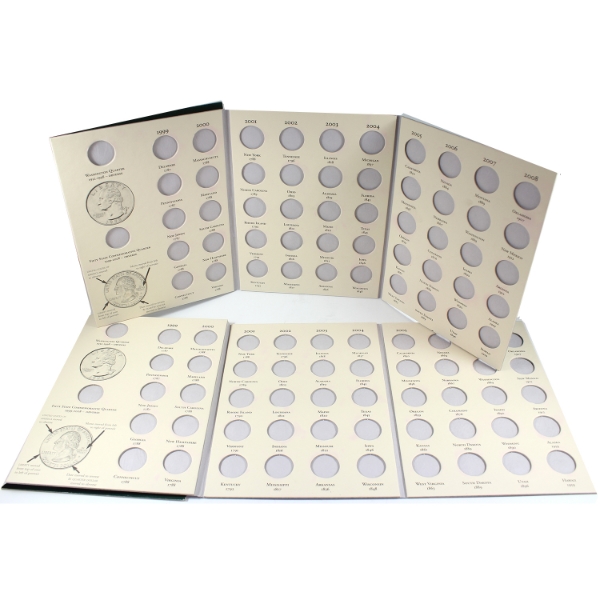 2x EMPTY USA 50 State Commemorative Quarter Albums 1999-2008. 2 Albums.