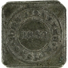 Image 1 : 1832 J. Baxter Onslow Nova Scotia Communion Square Token. SCARCE!