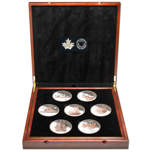 2018 Big Coin Series 7-Piece Set of 5oz Rose Gold Plated Fine Silver Coins (Tax Exempt)