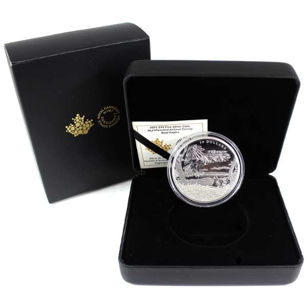 2022 $30 Multifaceted Animal Family - Bald Eagles 2oz .9999 Fine Silver (Tax Exempt) 