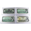 Image 1 : 1937, 1954, 1967 & 1973 $1 Banknotes in Hard Plastic Cases. 4pcs