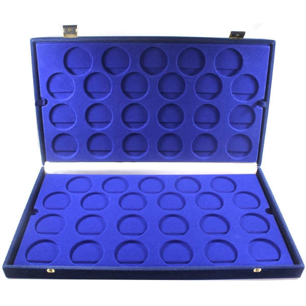 EMPTY Deluxe Blue Velvet Case for 46x USA Silver Eagle in Oversized Capsules