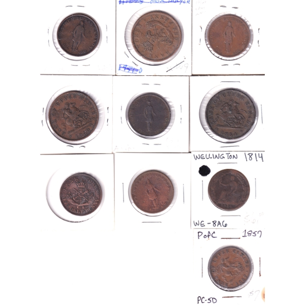 Bulk Lot of Mixed Bank Tokens. 10pcs