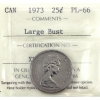 Image 1 : 25-cent 1973 Large Bust ICCS PL66
