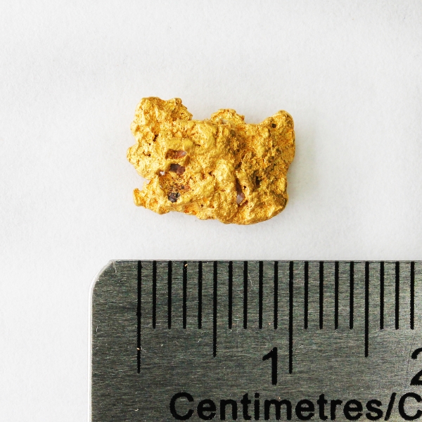 1.557g Natural Gold Nugget, 23 carat (97.2% XRF)
