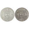 Image 1 : 2x 1oz Gold State Mint Aztec Calendar .999 Fine Silver Rounds. 2pcs (Tax Exempt)