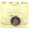 Image 1 : 10-cent 1931 ICCS MS64
