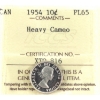 Image 1 : 10-cent 1954 ICCS PL65 Heavy Cameo