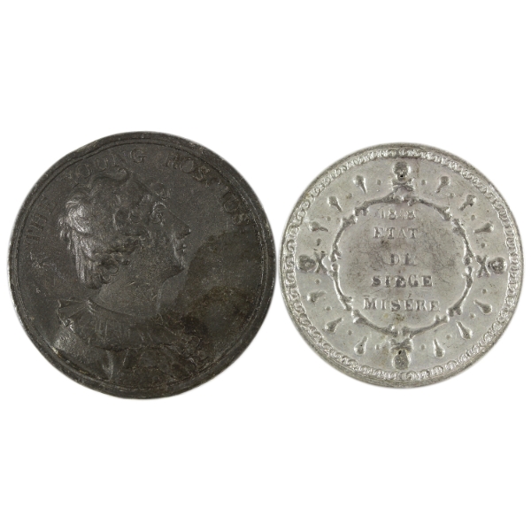 1804-1848 Great Britain & France Medallions. 2pcs.