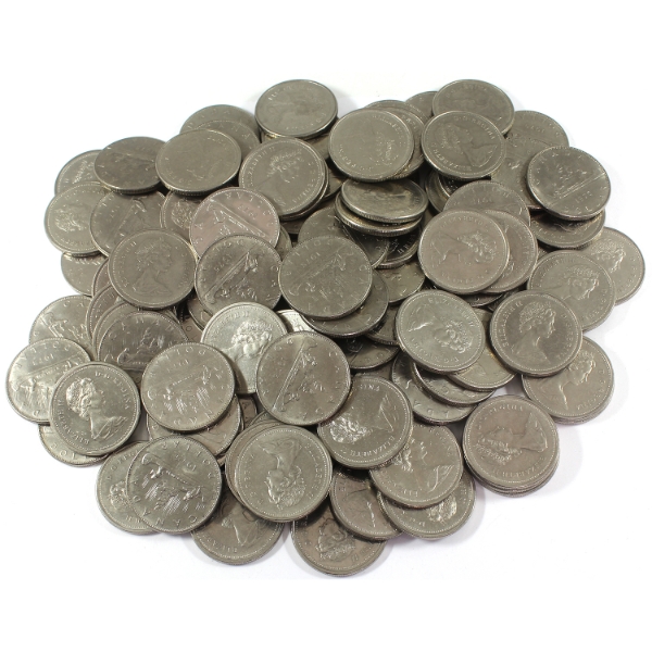 100x Nickel $1 1975 Coins. 100pcs.