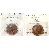 Image 2 : 1-cent 1912 & 1913 ICCS MS64 Red. 2pcs.