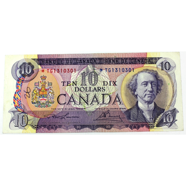 BC-49cA 1971 $10 VF Lawson-Bouey SN: *TG1310301