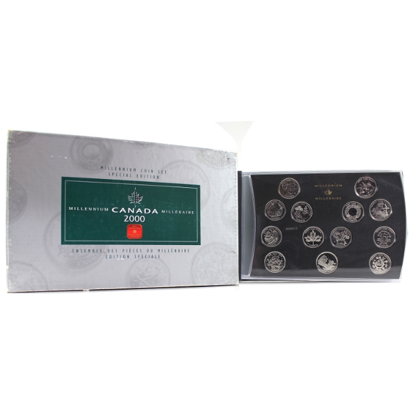 2000 Specimen Millennium 25-cents Set w/ Special Coin-Sized Medallion