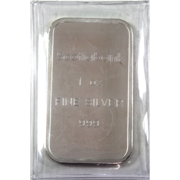 1oz Scotiabank .999 Fine Silver Bar (Tax Exempt)