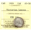 Image 1 : 10-cent 1909 Victorian Leaves ICCS AU58