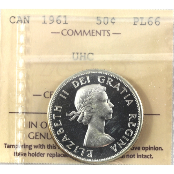 50-cent 1961 ICCS PL66 Ultra Heavy Cameo