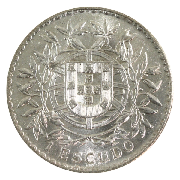 Portugal Silver 1916 Escudo UNC 